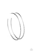 Load image into Gallery viewer, Embellished Edge Black Hoop Earrings
