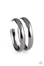 Load image into Gallery viewer, Kick &#39;EmTo The CURVE Black Hoop Earrings
