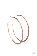 Load image into Gallery viewer, Flat Spin Copper Hoop Earrings
