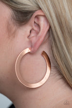 Load image into Gallery viewer, The Inside Track Copper Hoop Earrings
