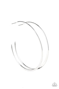 Don't Lose Your Edge Silver Hoop Earrings