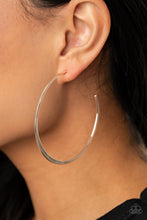 Load image into Gallery viewer, Don&#39;t Lose Your Edge Silver Hoop Earrings
