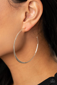 Don't Lose Your Edge Silver Hoop Earrings