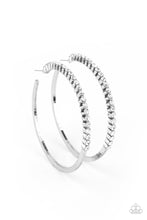 Load image into Gallery viewer, Making Rounds White Hoop Earrings
