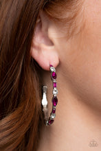 Load image into Gallery viewer, There Goes The Neighborhood Pink Hoop Earrings

