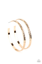 Load image into Gallery viewer, TREAD All About It- Gold Hoop Earrings

