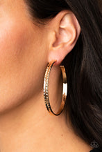 Load image into Gallery viewer, TREAD All About It- Gold Hoop Earrings
