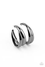 Load image into Gallery viewer, Colossal Curves Black Hoop Earrings
