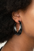 Load image into Gallery viewer, Colossal Curves Black Hoop Earrings
