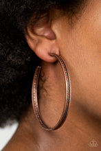 Load image into Gallery viewer, Midtown Marvel Copper Hoop Earrings
