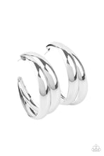 Load image into Gallery viewer, Colossal Curves Silver Hoop Earrings
