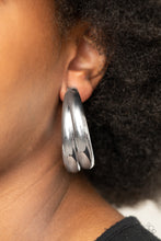 Load image into Gallery viewer, Colossal Curves Silver Hoop Earrings
