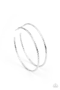 Pump Up The Volume Silver Hoops