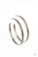 Load image into Gallery viewer, Rustic Radius Brass Hoop Earrings
