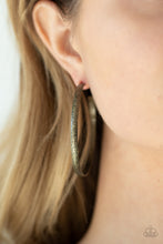 Load image into Gallery viewer, Rustic Radius Brass Hoop Earrings
