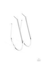 Load image into Gallery viewer, City Curves Silver Hoop Earrings
