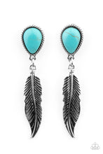 Load image into Gallery viewer, Totally Tran-QUILL Blue Post Earrings
