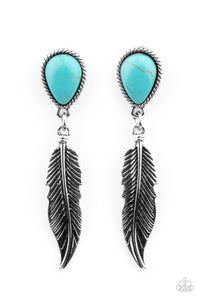 Totally Tran-QUILL Blue Post Earrings