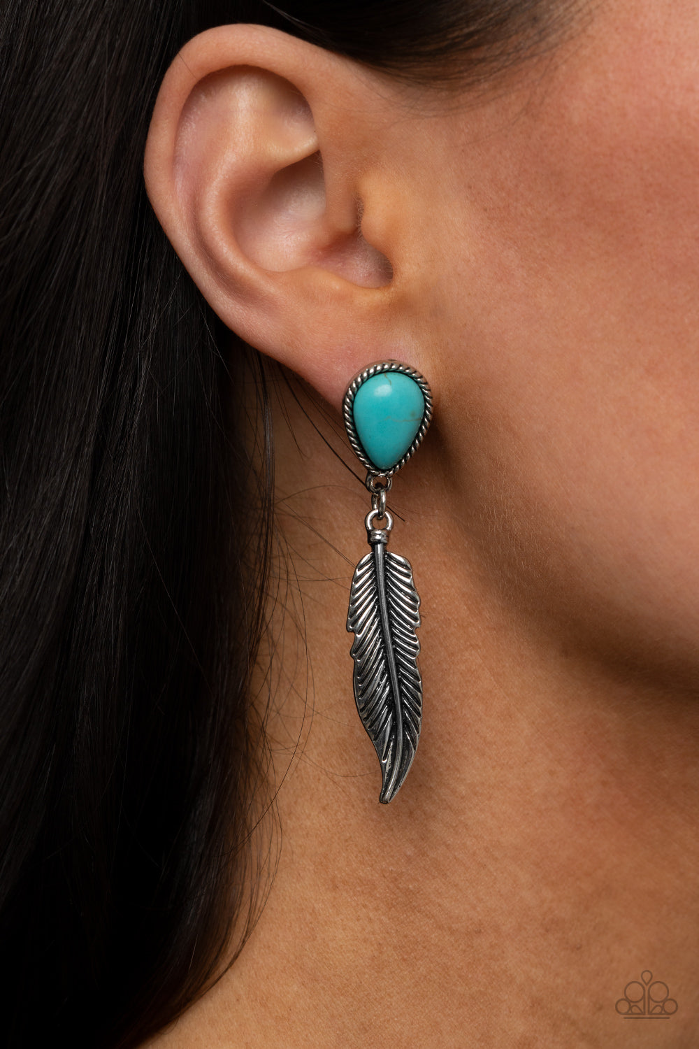 Totally Tran-QUILL Blue Post Earrings