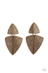 Primal Factors Brass Post Earrings