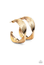 Load image into Gallery viewer, Curves In All The Right Places Gold Hoop Earrings
