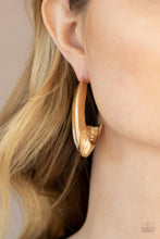 Load image into Gallery viewer, I Double FLARE You Gold Hoop Earrings
