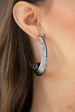 Load image into Gallery viewer, I Double FLARE You Black Hoop Earrings
