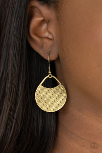 I'm Sensing A Pattern Here Brass Earrings