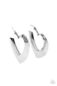 Heart Racing Radiance Silver Hoop Earrings