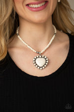 Load image into Gallery viewer, A Heart Of Stone White Necklace
