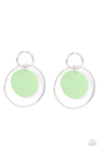 Load image into Gallery viewer, POP, Look and Listen Green Post Earrings
