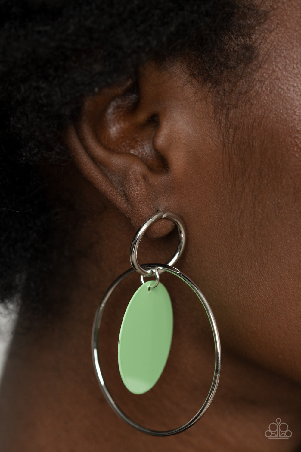 POP, Look and Listen Green Post Earrings