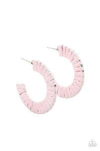 A Chance of RAINBOWS Pink Hoop Earrings