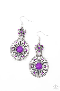 Temple Of The Sun Purple Earrings