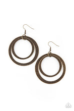 Load image into Gallery viewer, Rounded Out Brass Earrings
