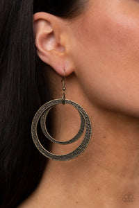 Rounded Out Brass Earrings