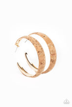 Load image into Gallery viewer, A Cork In The Road Gold Hoop Earring
