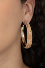 Load image into Gallery viewer, A Cork In The Road Gold Hoop Earring
