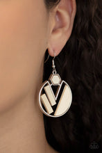 Load image into Gallery viewer, Petrified Posh White Earring
