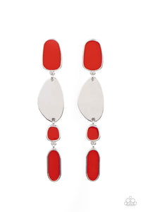 Deco By Design Red Post Earrings