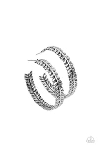 Laurel Gardens Silver Hoop Earring