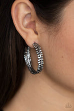 Load image into Gallery viewer, Laurel Gardens Silver Hoop Earring
