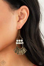 Load image into Gallery viewer, A FLARE For Fierceness Brass Earrings
