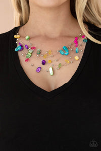 Prismatic Pebbles Multi Necklace