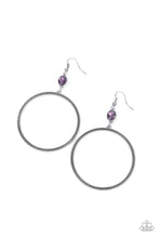 Load image into Gallery viewer, Work The Circuit Purple Earring
