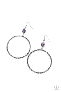 Work The Circuit Purple Earring