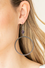 Load image into Gallery viewer, Work The Circuit Purple Earring
