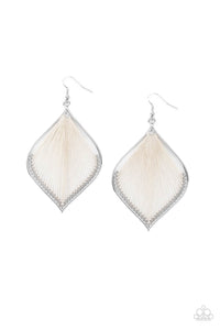 String Theory White Earrings