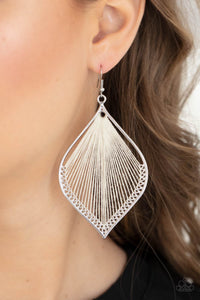 String Theory White Earrings