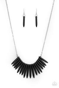 Exotic Edge Black Necklace